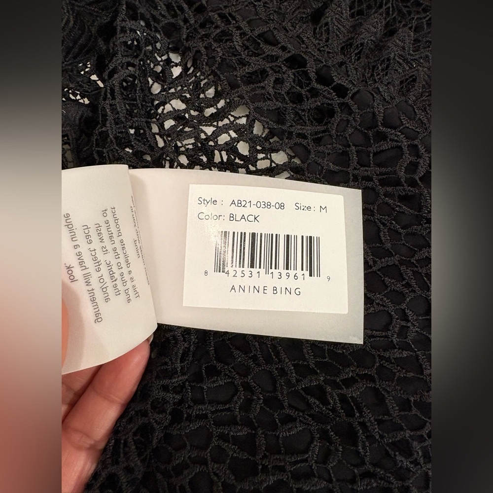 Anine Bing Penelope Lace Ruffle Teired Mini Dress Size M NWT - Picture 16 of 16